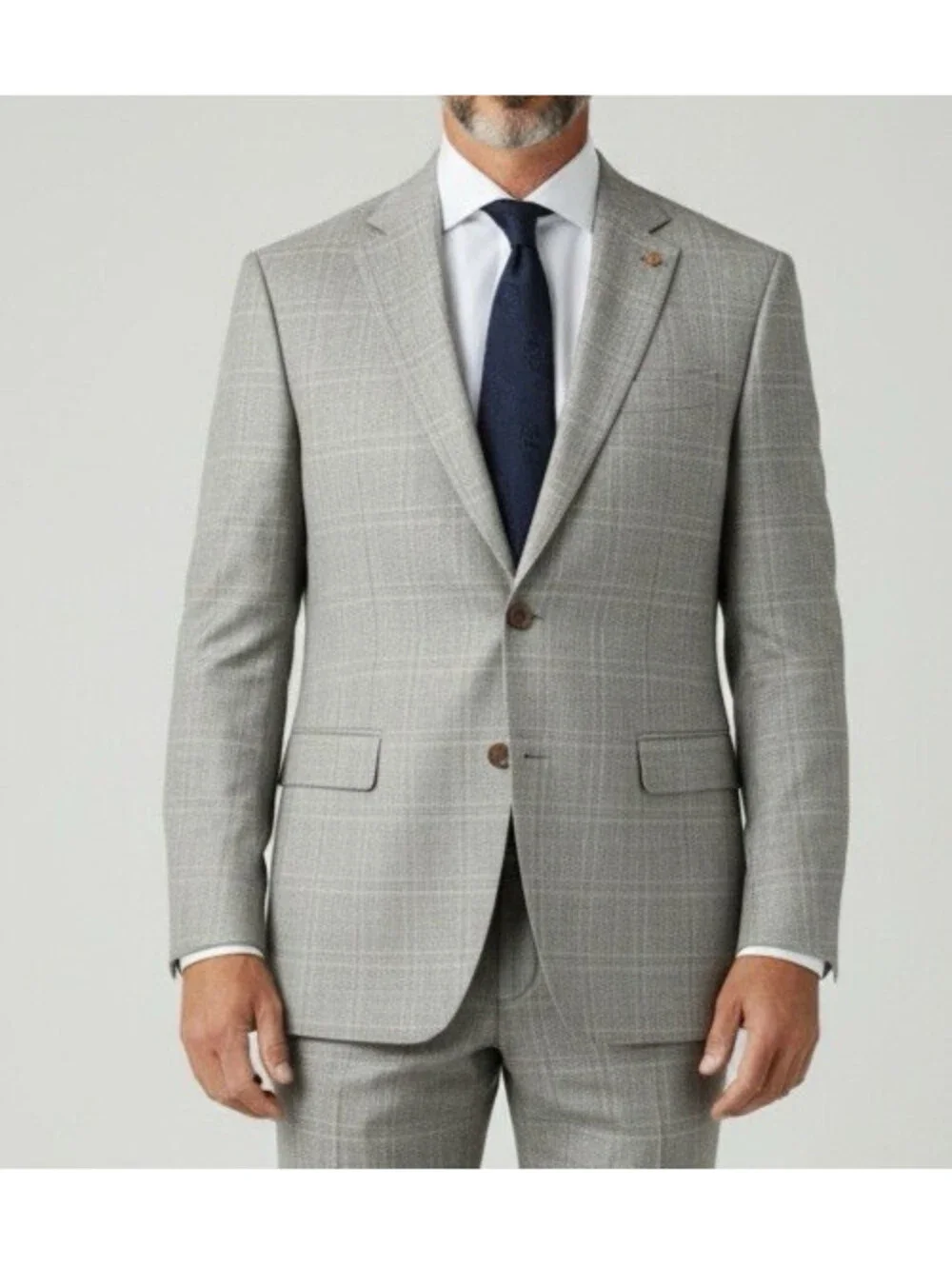 Ralph Lauren 43R Men’s Gray Silk & Wool Blazer 2 Button Business Casual Formal
